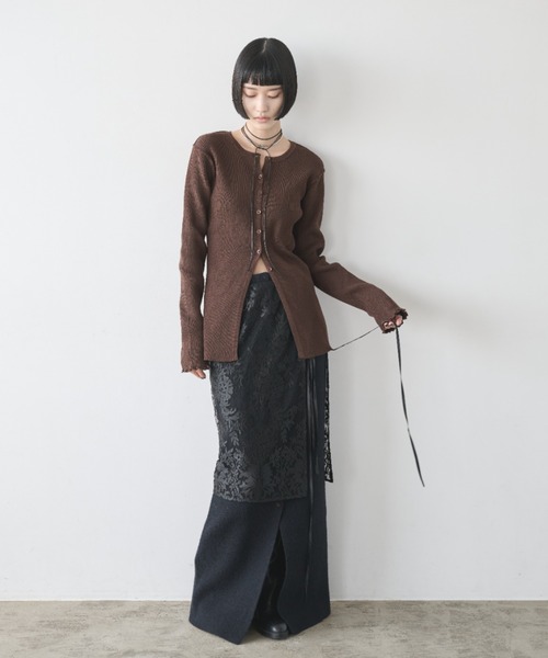 2WAYアルパカタッチニットロングスカート/ワンピース（スカート）｜AIC