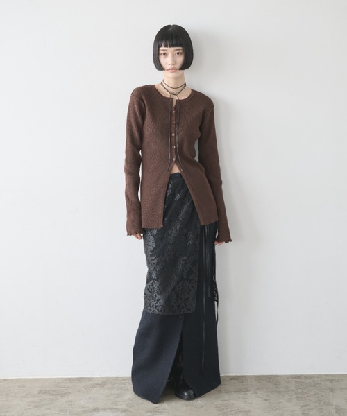 2WAYアルパカタッチニットロングスカート/ワンピース（スカート）｜AIC