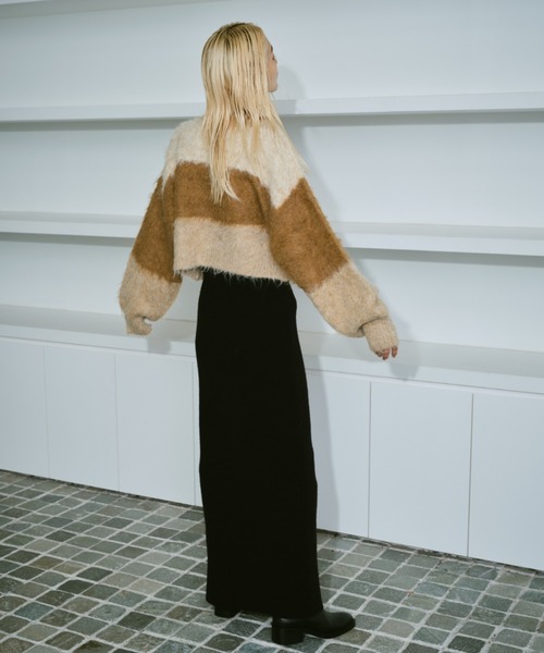 2WAYアルパカタッチニットロングスカート/ワンピース（スカート）｜AIC