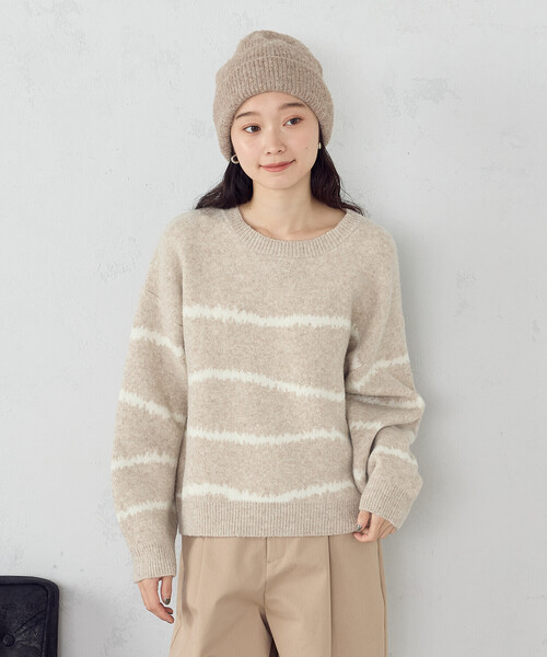 COMME CA ISM（コムサイズム）の「ニットワッチ（ニットキャップ/ビーニー・レディース・ベージュ/グレー・FREE）」の5枚目の写真