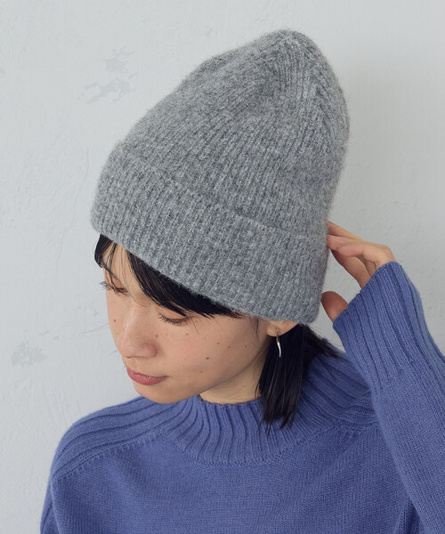 COMME CA ISM（コムサイズム）の「ニットワッチ（ニットキャップ/ビーニー・レディース・ベージュ/グレー・FREE）」の7枚目の写真