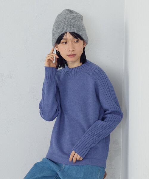 COMME CA ISM（コムサイズム）の「ニットワッチ（ニットキャップ/ビーニー・レディース・ベージュ/グレー・FREE）」の9枚目の写真