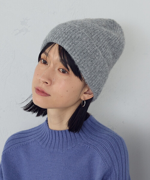 COMME CA ISM（コムサイズム）の「ニットワッチ（ニットキャップ/ビーニー・レディース・ベージュ/グレー・FREE）」の8枚目の写真