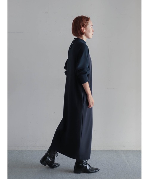 セール】変形編みコンビ ハイネックワンピース（ワンピース）｜FIL DE