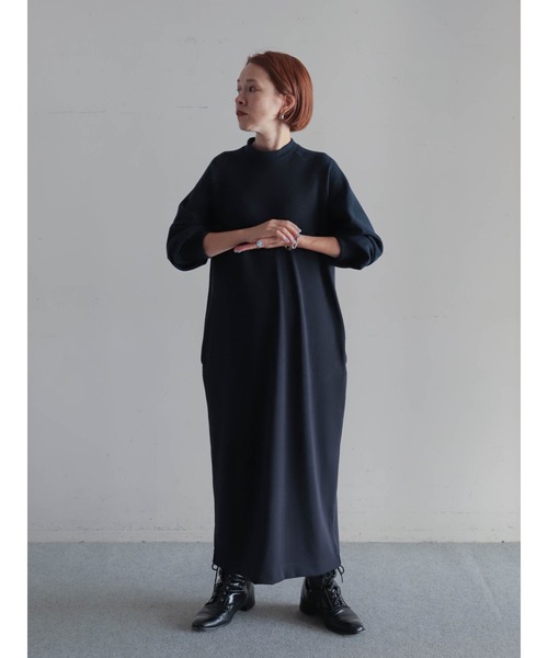 セール】変形編みコンビ ハイネックワンピース（ワンピース）｜FIL DE