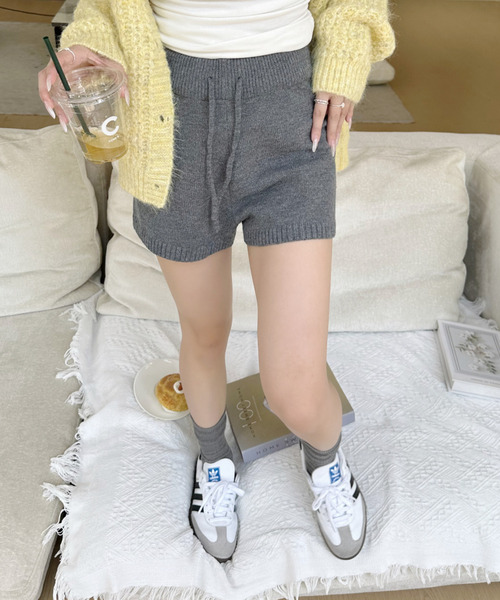 Ada.(エイダ)の「ウエスト紐付き モヘアタッチ ニットショーパン(その他パンツ・レディース・アイボリー/グレー/ベージュ・FREE)」の12枚目の写真