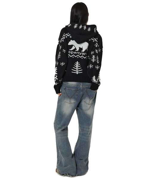 OY（オーワイ）の「『OY/オーワイ』RAW HEM FLARE PANTS/ロウヘムフレアパンツ（デニムパンツ・レディース・ブルー・S/L/M）」の5枚目の写真