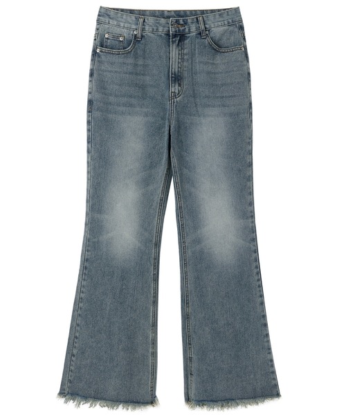 OY（オーワイ）の「『OY/オーワイ』RAW HEM FLARE PANTS/ロウヘムフレアパンツ（デニムパンツ・レディース・ブルー・S/L/M）」の8枚目の写真