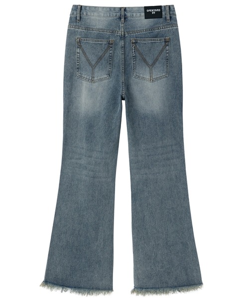 OY（オーワイ）の「『OY/オーワイ』RAW HEM FLARE PANTS/ロウヘムフレアパンツ（デニムパンツ・レディース・ブルー・S/L/M）」の9枚目の写真
