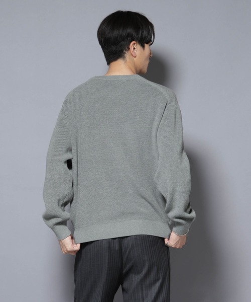 セール】マーセライズコットン 畦クルーネックニット（ニット/セーター