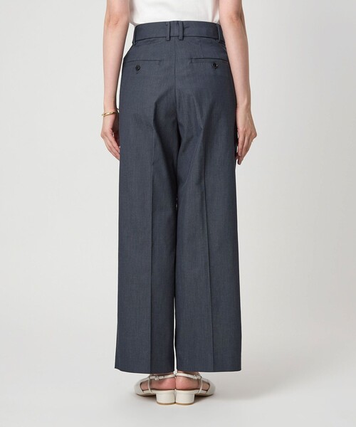 green label relaxing（グリーンレーベルリラクシング）の「［size SHORT/TALLあり］キチントボトムス カバー ワイド パンツ シャンブレー（スラックス・レディース・その他1・SHORT/36/TALL/38/40）」の9枚目の写真