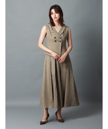 CIS.（シス）の「CIS. レイヤードルックワンピース ウォッシャブル ストレッチ ツイード（ワンピース）」