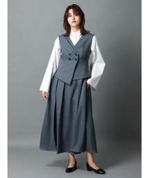 CIS. | CIS． レイヤードルックワンピース ウォッシャブル ストレッチ ツイード(ワンピース)