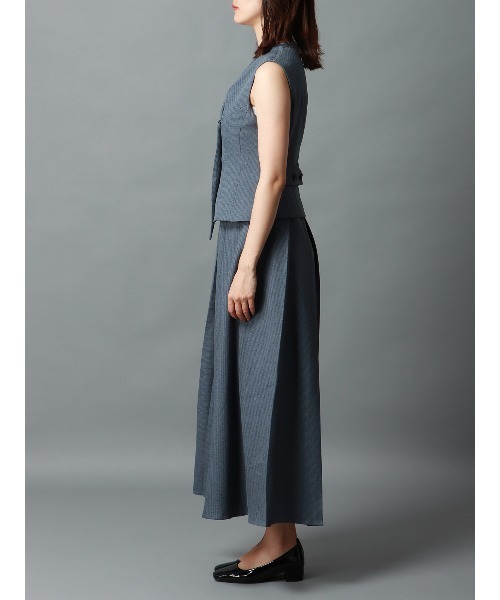 CIS.（シス）の「CIS． レイヤードルックワンピース ウォッシャブル ストレッチ ツイード（ワンピース・レディース・ベージュ/ブルー・34(5号)/36(7号)/38(9号)/40(11号)）」の4枚目の写真