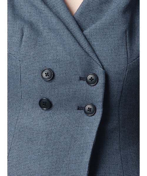 CIS.（シス）の「CIS． レイヤードルックワンピース ウォッシャブル ストレッチ ツイード（ワンピース・レディース・ベージュ/ブルー・34(5号)/36(7号)/38(9号)/40(11号)）」の8枚目の写真