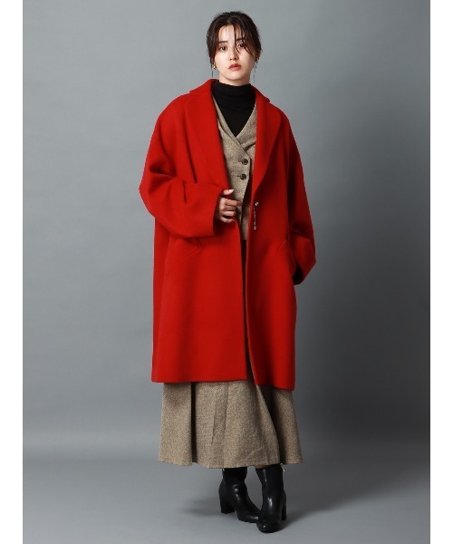 CIS.（シス）の「CIS． レイヤードルックワンピース ウォッシャブル ストレッチ ツイード（ワンピース・レディース・ベージュ/ブルー・34(5号)/36(7号)/38(9号)/40(11号)）」の11枚目の写真