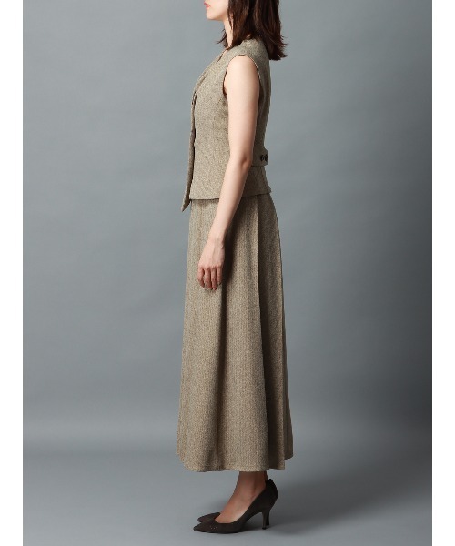 CIS.（シス）の「CIS． レイヤードルックワンピース ウォッシャブル ストレッチ ツイード（ワンピース・レディース・ベージュ/ブルー・34(5号)/36(7号)/38(9号)/40(11号)）」の13枚目の写真