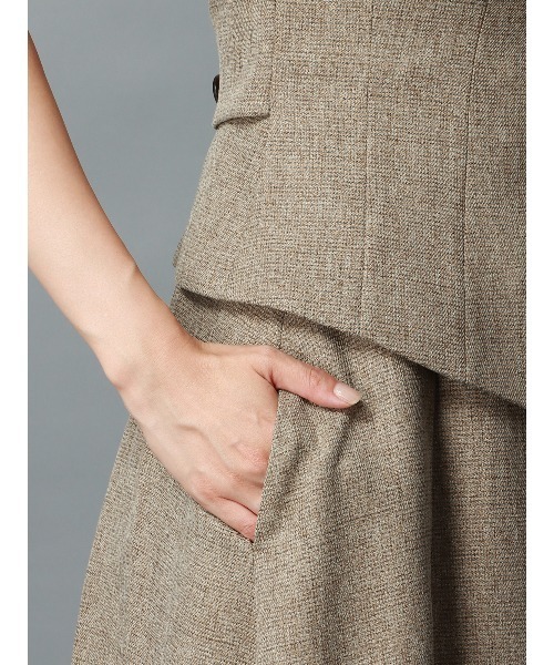 CIS.（シス）の「CIS． レイヤードルックワンピース ウォッシャブル ストレッチ ツイード（ワンピース・レディース・ベージュ/ブルー・34(5号)/36(7号)/38(9号)/40(11号)）」の16枚目の写真