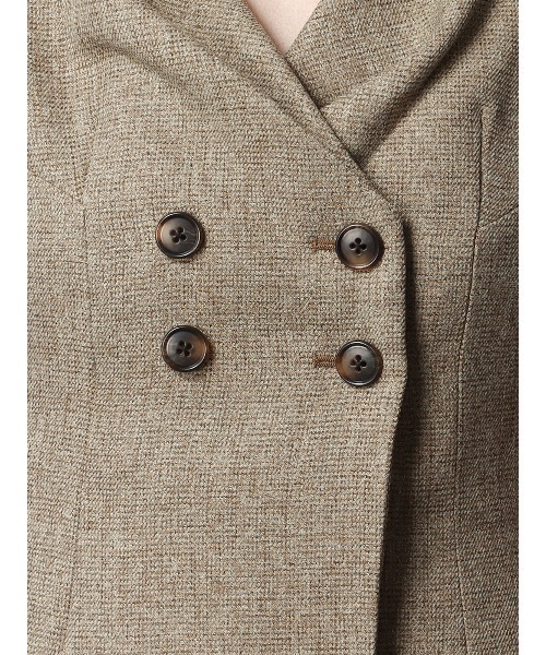 CIS.（シス）の「CIS． レイヤードルックワンピース ウォッシャブル ストレッチ ツイード（ワンピース・レディース・ベージュ/ブルー・34(5号)/36(7号)/38(9号)/40(11号)）」の17枚目の写真