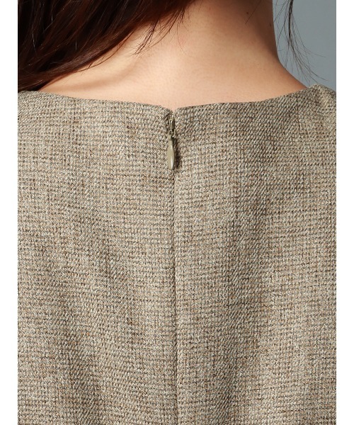 CIS.（シス）の「CIS． レイヤードルックワンピース ウォッシャブル ストレッチ ツイード（ワンピース・レディース・ベージュ/ブルー・34(5号)/36(7号)/38(9号)/40(11号)）」の18枚目の写真