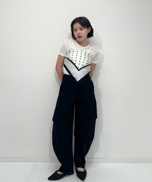 ZOZOMARKET(ゾゾマーケット)の「ZOZOMARKET by tomoka - バレルレッグツイストカーゴ(カーゴパンツ・レディース・ブラック・マルチサイズ)」の9枚目の写真