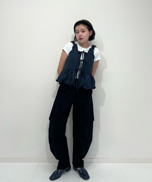 ZOZOMARKET(ゾゾマーケット)の「ZOZOMARKET by tomoka - バレルレッグツイストカーゴ(カーゴパンツ・レディース・ブラック・マルチサイズ)」の22枚目の写真