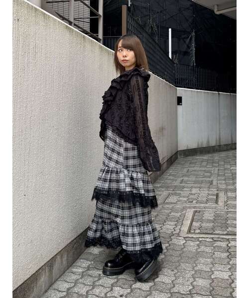 jouetie（ジュエティ）の「ラッフルフリルレースブラウス（シャツ/ブラウス・レディース・アイボリー/ブラック・MEDIUM）」の20枚目の写真