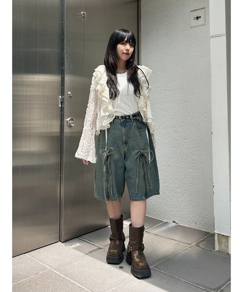 jouetie（ジュエティ）の「ラッフルフリルレースブラウス（シャツ/ブラウス・レディース・アイボリー/ブラック・MEDIUM）」の17枚目の写真