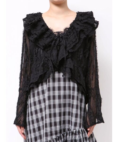 jouetie（ジュエティ）の「ラッフルフリルレースブラウス（シャツ/ブラウス・レディース・アイボリー/ブラック・MEDIUM）」の21枚目の写真