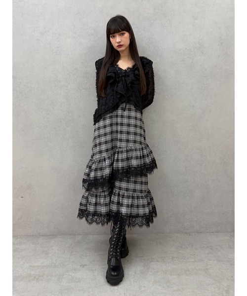 jouetie（ジュエティ）の「ラッフルフリルレースブラウス（シャツ/ブラウス・レディース・アイボリー/ブラック・MEDIUM）」の13枚目の写真