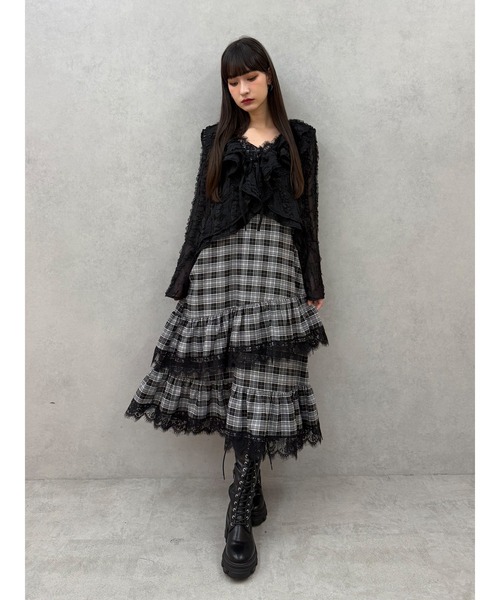 jouetie（ジュエティ）の「ラッフルフリルレースブラウス（シャツ/ブラウス・レディース・アイボリー/ブラック・MEDIUM）」の12枚目の写真