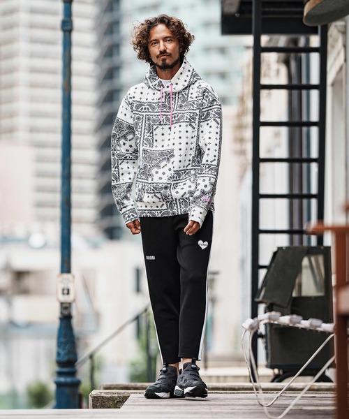 felkod(フィルコッド)の「mpa3927-Bandana Cardboard Knit Zip Accent Parka パーカー(F25F090)(パーカー・メンズ・ホワイト/ライトグレー/ブラック・S/M/L)」の8枚目の写真
