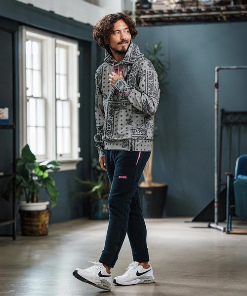 felkod(フィルコッド)の「mpa3927-Bandana Cardboard Knit Zip Accent Parka パーカー(F25F090)(パーカー・メンズ・ホワイト/ライトグレー/ブラック・S/M/L)」の14枚目の写真