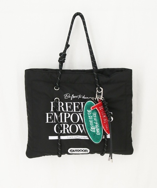 Gready Brilliant（グレディブリリアン）の「ＯＵＴＤＯＯＲロゴトート（トートバッグ・レディース・ブラック・FREE）」の3枚目の写真