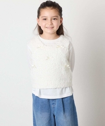 [120-160]リボンヤーンニットベストセット