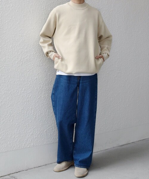 セール】SHIPS any:〈手洗い可能〉RETENTION リラックス モックネック