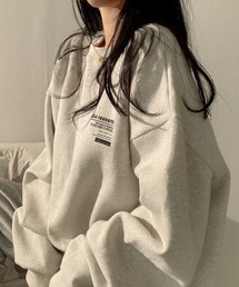【裏起毛】バックプリントルーズスウェット