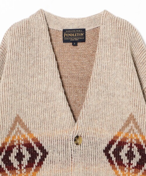 PENDLETON（ペンドルトン）の「PENDLETON / ニット カーディガン（カーディガン/ボレロ・レディース・ホワイト系その他5/ライトブラウン・SMALL）」の4枚目の写真