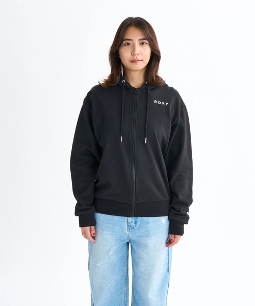 ROXY(ロキシー)の「HISTORICAL LOGO ZIP /ロキシーロゴバックプリントジップアップパーカー・フーディー(パーカー・レディース・ブラック/ピンク/グレー/ホワイト・SMALL/MEDIUM/LARGE)」の9枚目の写真