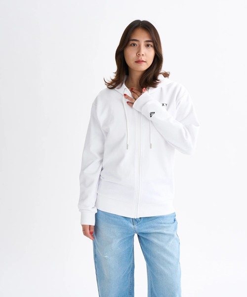 ROXY(ロキシー)の「HISTORICAL LOGO ZIP /ロキシーロゴバックプリントジップアップパーカー・フーディー(パーカー・レディース・ブラック/ピンク/グレー/ホワイト・SMALL/MEDIUM/LARGE)」の7枚目の写真