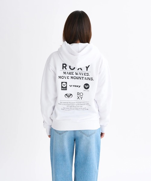 ROXY(ロキシー)の「HISTORICAL LOGO ZIP /ロキシーロゴバックプリントジップアップパーカー・フーディー(パーカー・レディース・ブラック/ピンク/グレー/ホワイト・SMALL/MEDIUM/LARGE)」の8枚目の写真