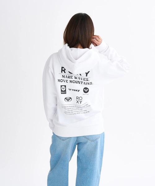 ROXY(ロキシー)の「HISTORICAL LOGO ZIP /ロキシーロゴバックプリントジップアップパーカー・フーディー(パーカー・レディース・ブラック/ピンク/グレー/ホワイト・SMALL/MEDIUM/LARGE)」の6枚目の写真