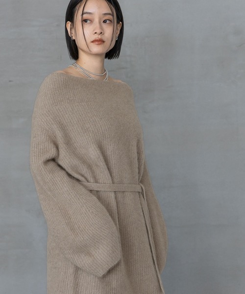 A part by（アパートバイ）の「ラクーンミニワンピース（ワンピース・レディース・グレー/ブラック/キャメル・FREE）」の21枚目の写真