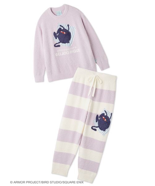 ジェラピケ ドラクエ ロンT・ロングパンツ レディース　ルームウェアセットアップ ドラゴンクエスト】【レディース】ベビモコプルオーバー