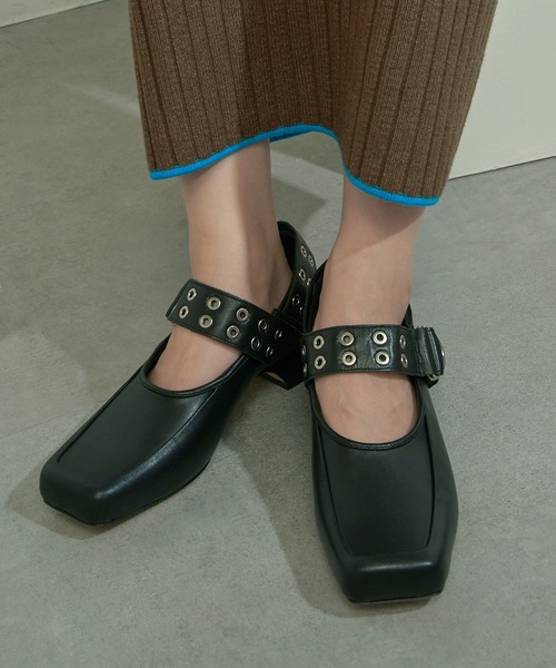 ALM.（アルム）の「【ALM.】JEWELER LEATHER PUMPS AL117（パンプス・レディース・ブラック/バーガンディー・37/36/38）」の5枚目の写真