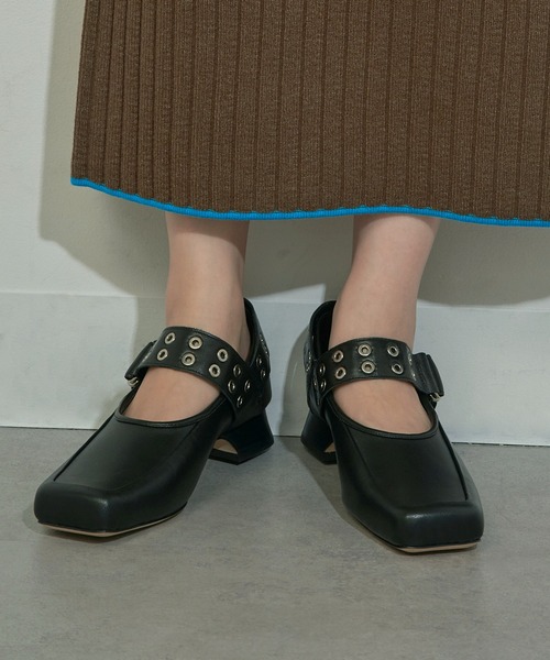 ALM.（アルム）の「【ALM.】JEWELER LEATHER PUMPS AL117（パンプス・レディース・ブラック/バーガンディー・37/36/38）」の7枚目の写真