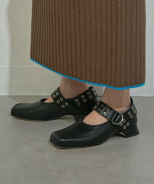 ALM.（アルム）の「【ALM.】JEWELER LEATHER PUMPS AL117（パンプス・レディース・ブラック/バーガンディー・37/36/38）」の9枚目の写真