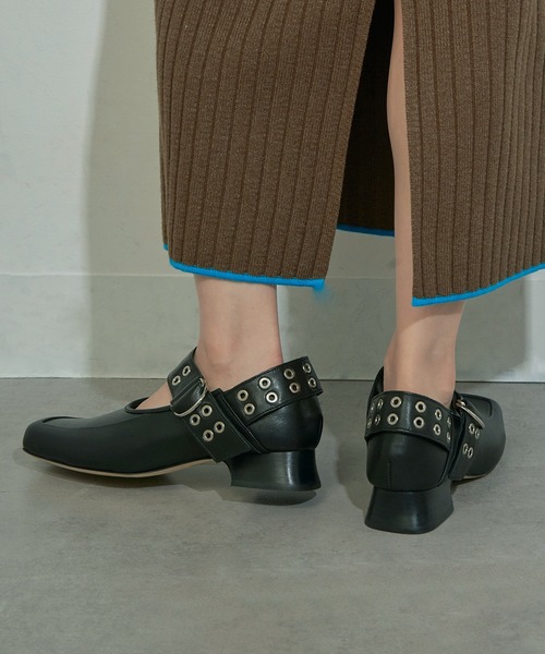 ALM.（アルム）の「【ALM.】JEWELER LEATHER PUMPS AL117（パンプス・レディース・ブラック/バーガンディー・37/36/38）」の10枚目の写真