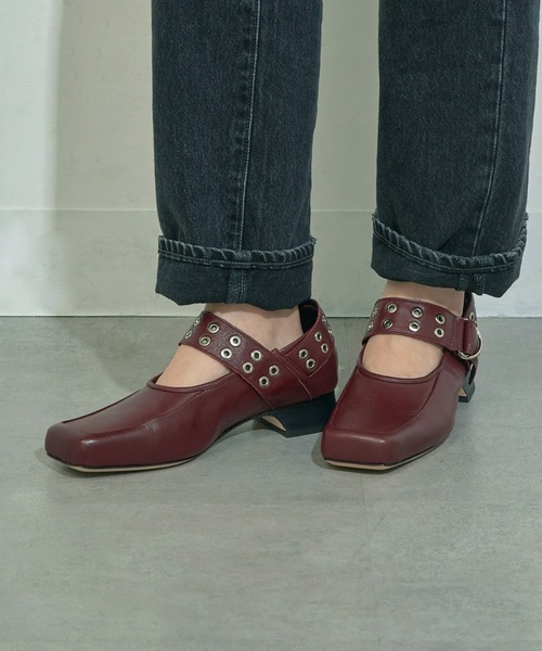 ALM.（アルム）の「【ALM.】JEWELER LEATHER PUMPS AL117（パンプス・レディース・ブラック/バーガンディー・37/36/38）」の22枚目の写真