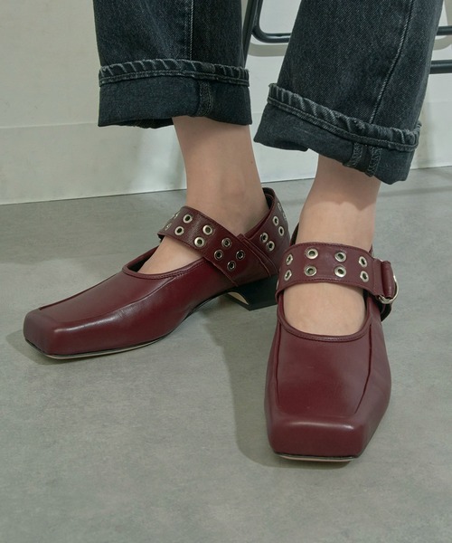 ALM.（アルム）の「【ALM.】JEWELER LEATHER PUMPS AL117（パンプス・レディース・ブラック/バーガンディー・37/36/38）」の21枚目の写真